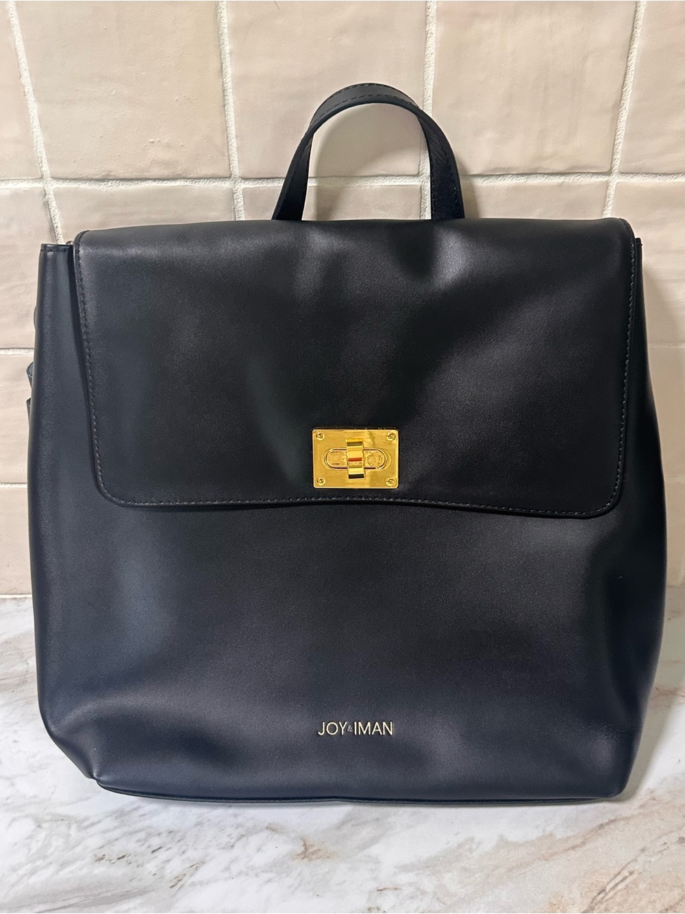 Joy & Iman Tassel Chic Leather Backpack with RFID